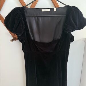 Doen Black Velvet Celestine Dress